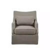 Tan Skirted Swivel Martha Stewart Accent Chair