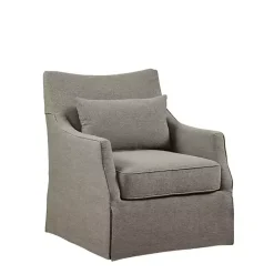 Tan Skirted Swivel Martha Stewart Accent Chair
