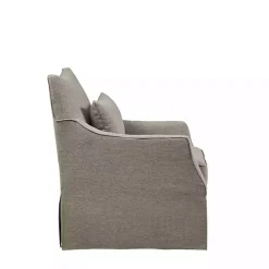 Tan Skirted Swivel Martha Stewart Accent Chair