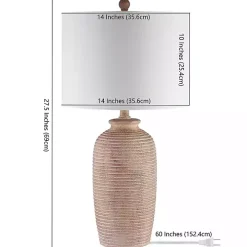 Tan Textured Kensin Table Lamp