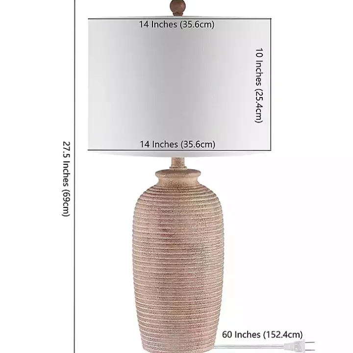 Tan Textured Kensin Table Lamp