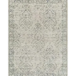 Tan Traditional Calhoun Washable Area Rug, 5x7