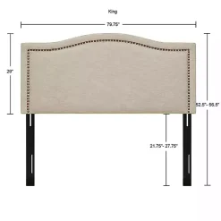 Tan Upholstered Augusta King Headboard