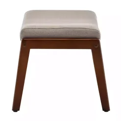 Tan Upholstered Natasha Ottoman Stool