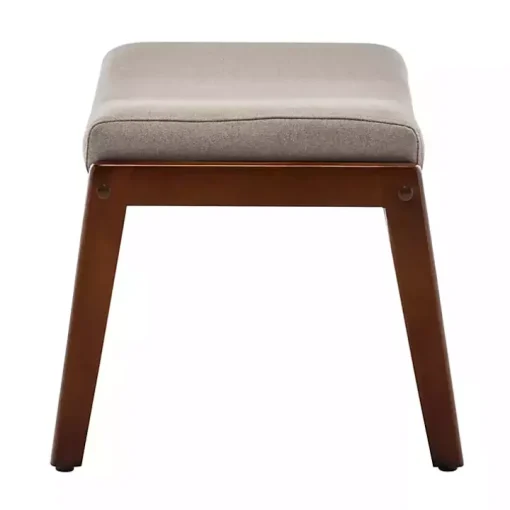 Tan Upholstered Natasha Ottoman Stool