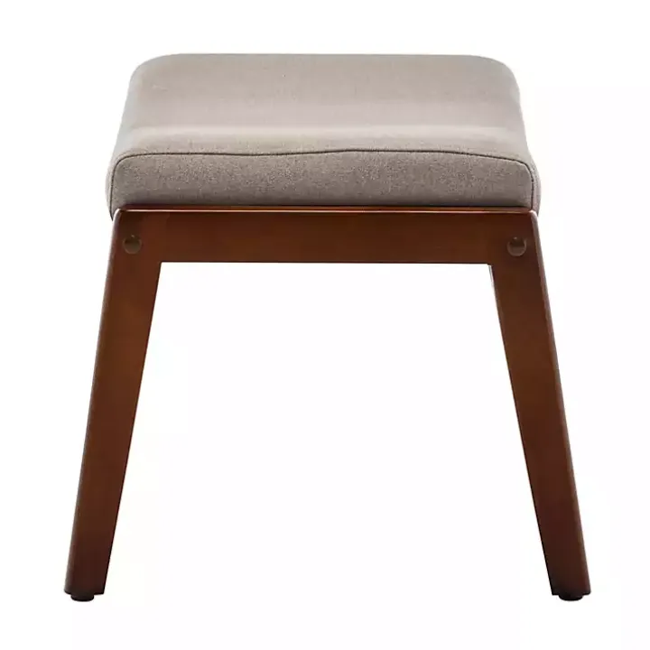 Tan Upholstered Natasha Ottoman Stool
