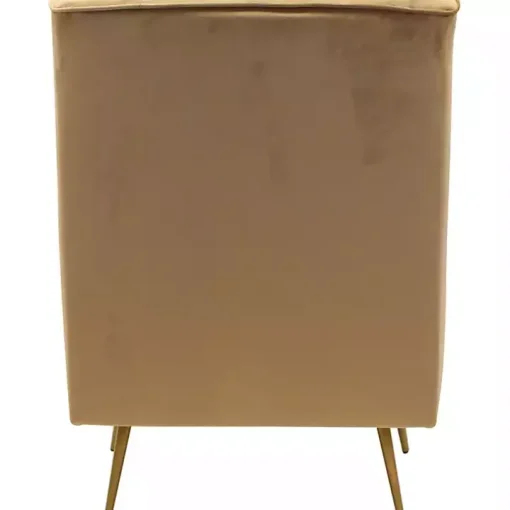Tan Velvet Lana Accent Chair