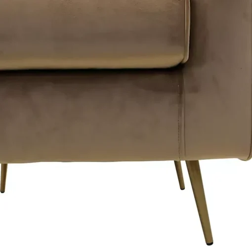 Tan Velvet Lana Accent Chair