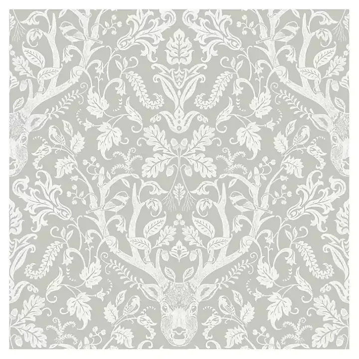 Taupe Escape to the Forest Peel & Stick Wallpaper