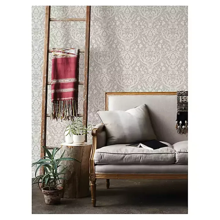 Taupe Escape to the Forest Peel & Stick Wallpaper