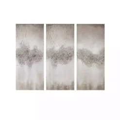 Taupe Luminous Embellished Art Print, Set of 3