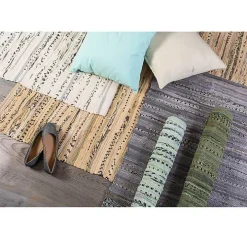 Taupe Rag Accent Rug