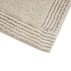 Taupe Tufted Reversible Cotton Bath Mat, 34 in.