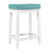 Teal Faux Leather Claridge Counter Stool