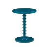 Teal Wood Spindle Side Table