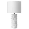 Textured White Ceramic Table Lamp