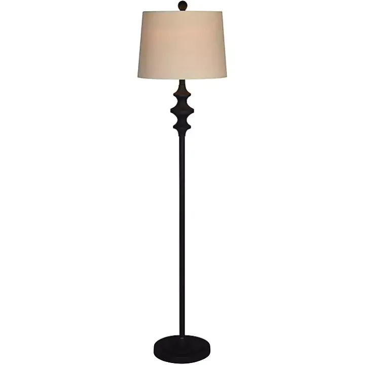 Thelma Matte Black Stem Floor Lamp