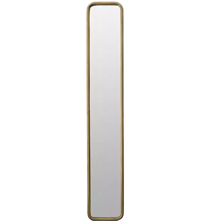 Thin Gold Metal Wall Mirror
