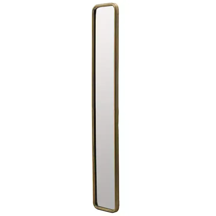 Thin Gold Metal Wall Mirror