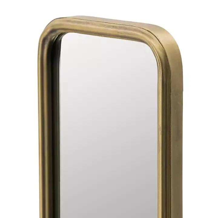 Thin Gold Metal Wall Mirror