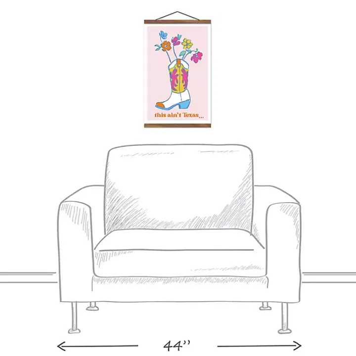 This Ain't Texas Cowboy Boot Hanging Wall Sign