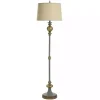 Traditional Gray and Aged Gold Floor Lamp