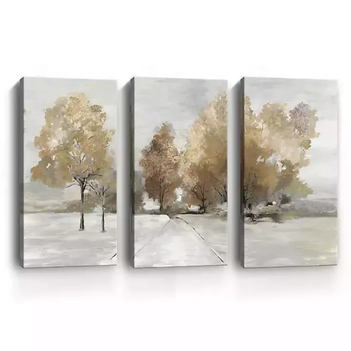 Trail Under The Trees Canvas Art Prints, Set of 3
