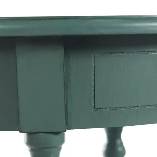 Turquoise Wood Oval Emily Accent Table