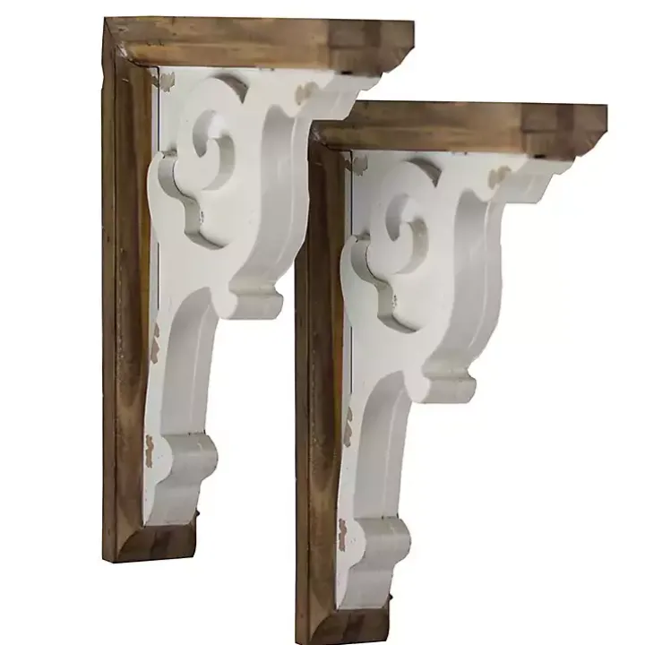 Two-Tone Corbel Shelf Brackets, Set of 2