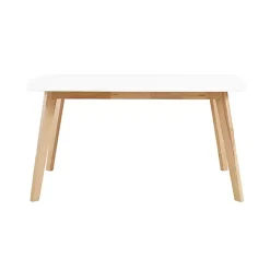Two-Tone Mid-Century Modern Wood Dining Table