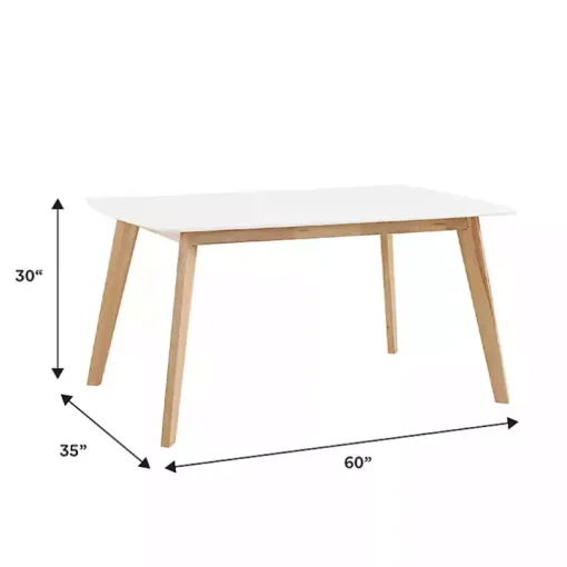 Two-Tone Mid-Century Modern Wood Dining Table