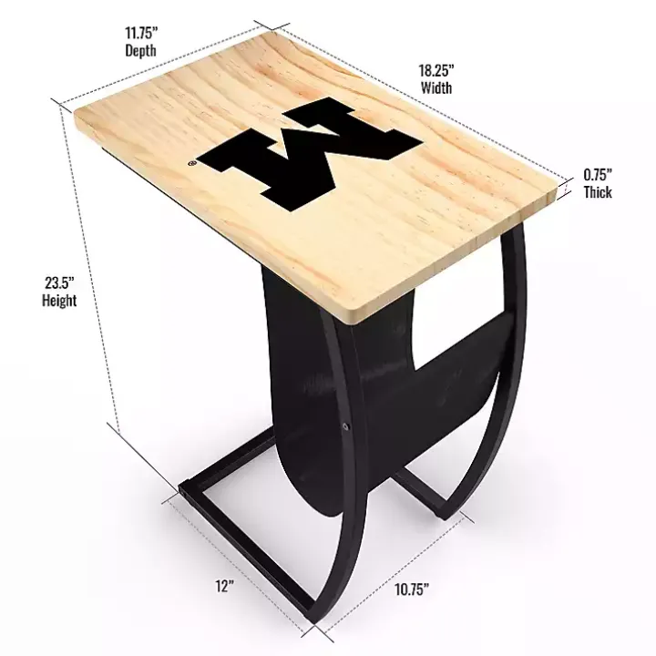 University of Michigan Wood C-Table