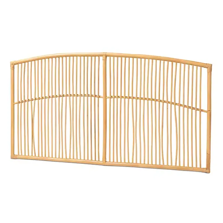 Vertical Weave Rattan Queen Headboard