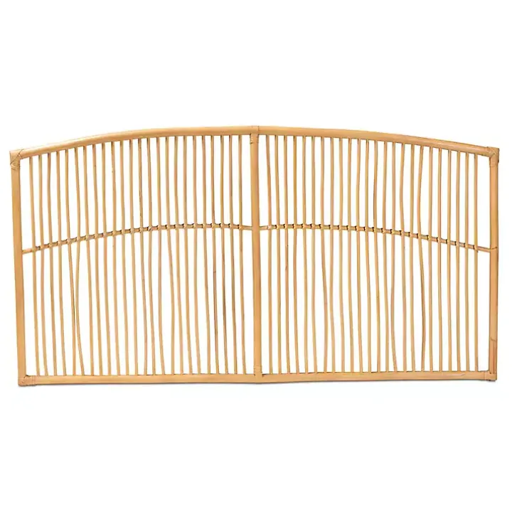 Vertical Weave Rattan Queen Headboard
