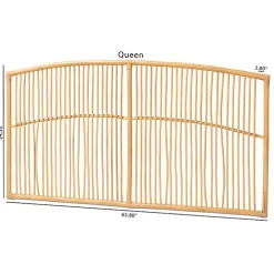 Vertical Weave Rattan Queen Headboard