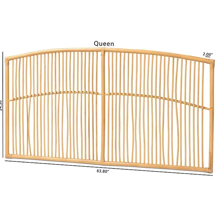 Vertical Weave Rattan Queen Headboard