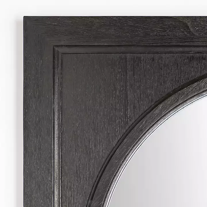 Victor Black Wood Vault Wall Mirror