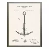 Vintage Anchor Patent Framed Art Print