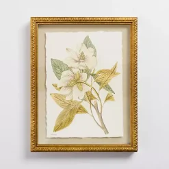 Vintage Floral Gold Framed Art Print