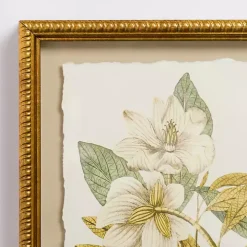 Vintage Floral Gold Framed Art Print