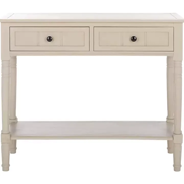 Vintage Gray 2-Drawer Samantha Console Table