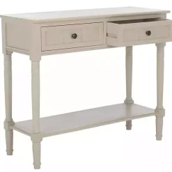 Vintage Gray 2-Drawer Samantha Console Table