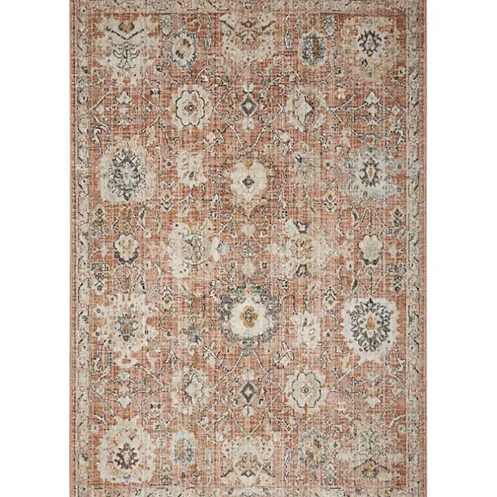 Vintage Rust Oushak Area Rug, 5x7