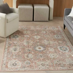 Vintage Rust Oushak Area Rug, 5x7