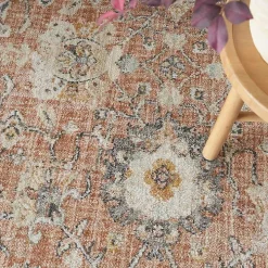 Vintage Rust Oushak Area Rug, 5x7