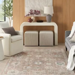 Vintage Rust Oushak Area Rug, 5x7