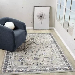 Vista Blue Beige Accent Rug, 2x3