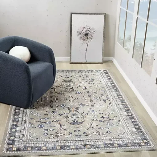 Vista Blue Beige Accent Rug, 2x3
