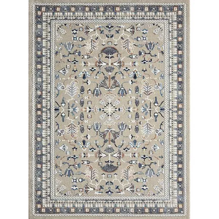 Vista Blue Beige Area Rug, 7x9