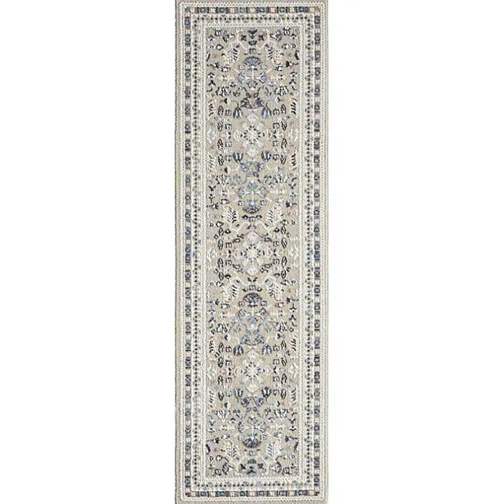 Vista Blue Beige Runner, 2x7
